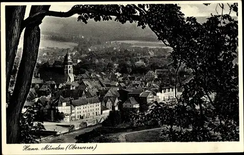 Ak Hann. Münden in Niedersachsen, Panorama vom Ort