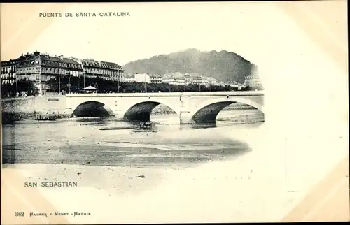 Ak San Sebastian Baskenland, Puente de Santa Catalina
