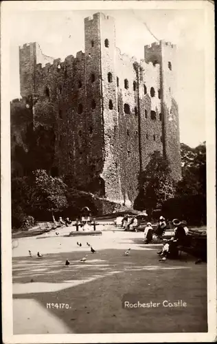 Ak Rochester South East England, Castle, Burgruine