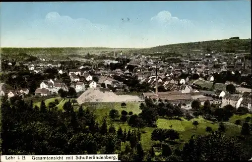 Ak Lahr im Schwarzwald, Gesamtansicht mit Schutterlindenberg