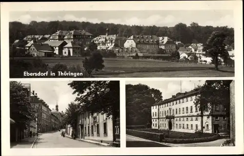 Ak Saalburg Ebersdorf in Thüringen, Ortsansicht, Straßenpartien