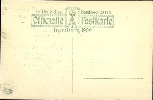 Ak Hamburg, 16. Deutsches Bundesschießen 1909, Festzug, Hamburger Bürgermilitär