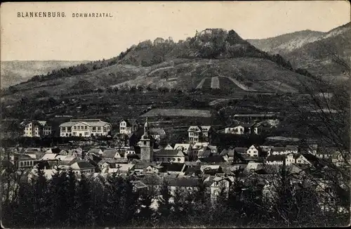 Ak Bad Blankenburg in Thüringen, Panorama vom Ort