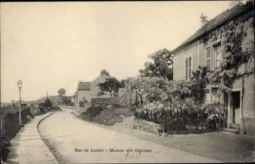 Ak Lozere Essonne, une rue, Maison des Glycines