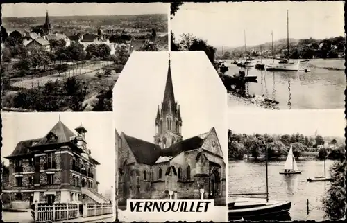 Ak Vernouillet Yvelines, Teilansichten, Kirche