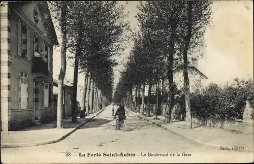 Ak La Ferté Saint Aubin Loiret, Le Boulevard de la Gare