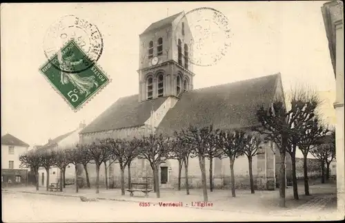 Ak Verneuil sur Seine Yvelines, L'Eglise