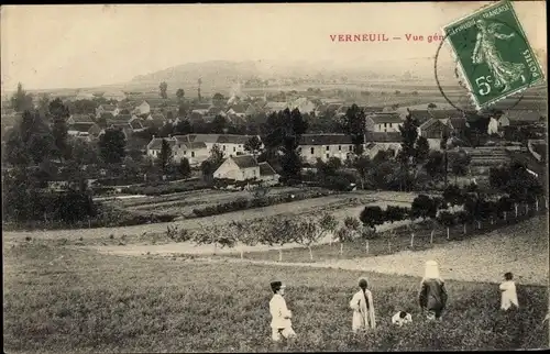 Ak Verneuil sur Seine Yvelines, Vue générale