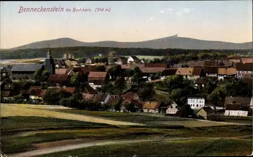 Ak Benneckenstein Oberharz am Brocken, Blick auf den Ort