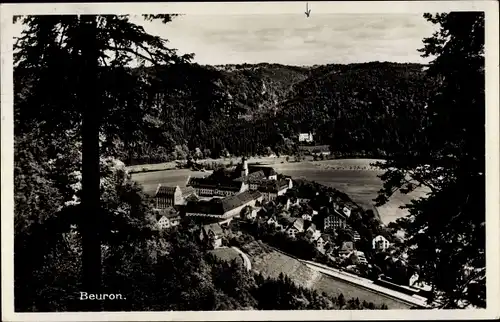 Ak Beuron in Baden Württemberg, Panorama vom Ort