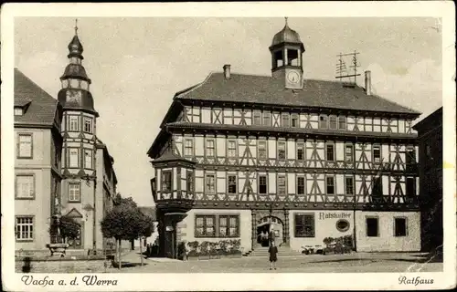 Ak Vacha in Thüringen, Rathaus, Ratskeller