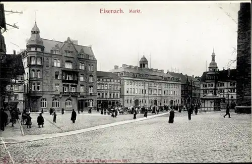 Ak Lutherstadt Eisenach in Thüringen, Marktplatz