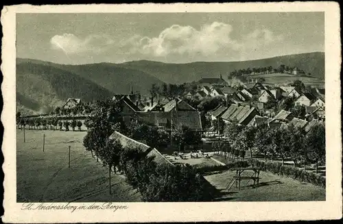 Ak St. Andreasberg Braunlage im Harz, Kurhotel Schützenhaus, Teilansicht