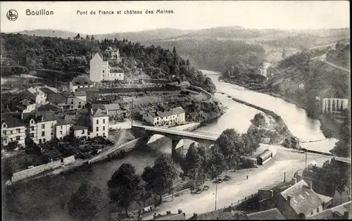 Ak Bouillon Wallonien Luxemburg, Pont de France et chateau des Moines