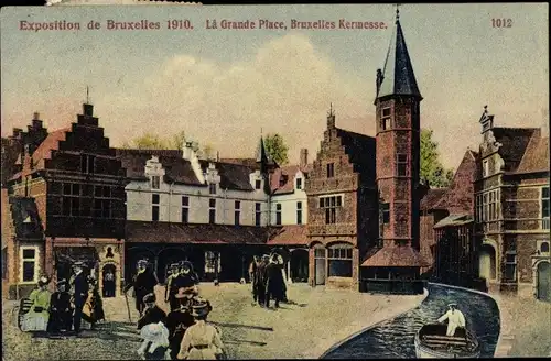 Ak Bruxelles Brüssel, Weltausstellung 1910, La Grande Place, Kermesse