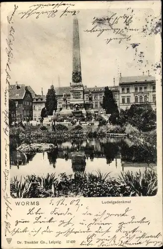 Ak Worms in Rheinland Pfalz, Ludwigsdenkmal