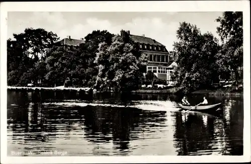 Ak Buer Gelsenkirchen im Ruhrgebiet, Bootspartie zum Schloss Berge