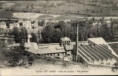 Ak Bort Corrèze, Usine St. Jacques, vue générale