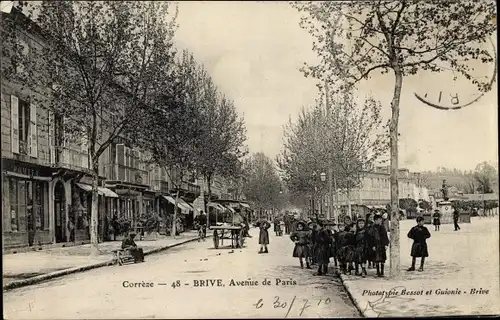 Ak Brive la Gaillarde Corrèze, Avenue de Paris