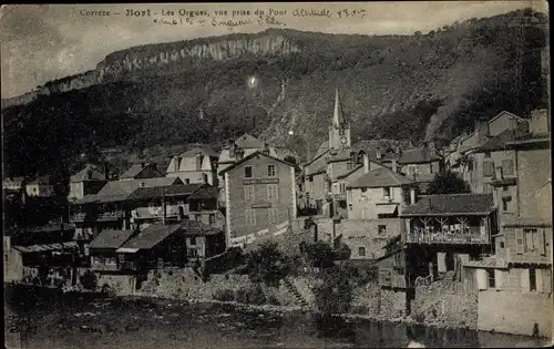 Ak Bort Corrèze, Les Orgues, vue prise du Pont