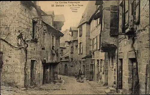 Ak Brive la Gaillarde Corrèze, La Rue Basse