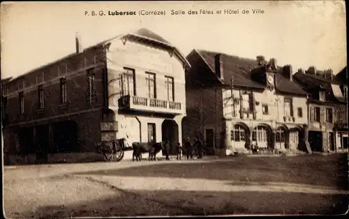 Ak Lubersac Corrèze, Salle des Fêtes et Hôtel de Ville