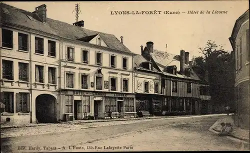 Ak Lyons la Forêt Eure, Hôtel de la Lieorne