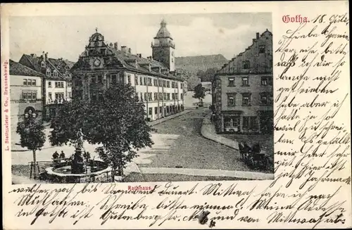 Ak Gotha im Thüringer Becken, Rathaus