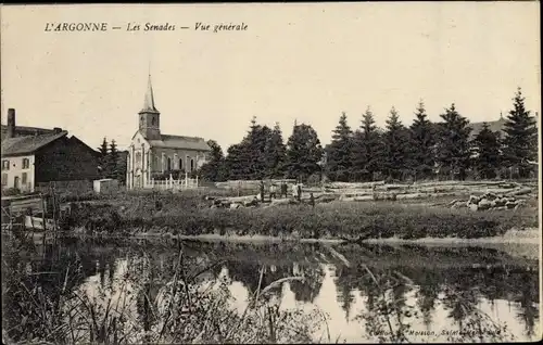 Ak L'Argonne Meuse, Les Senades, Vue générale