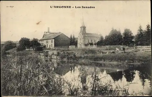 Ak L'Argonne Meuse, Les Senades, eglise