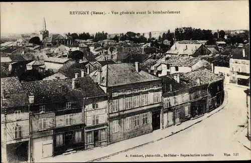 Ak Revigny Meuse, Vue générale avant le bombardement