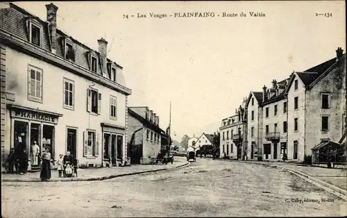 Ak Plainfaing Lothringen Vosges, Route du Valtin, Pharmacie