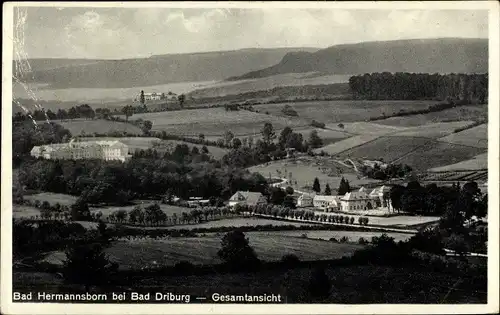 Ak Bad Hermannsborn Bad Driburg im Kreis Höxter, Gesamtansicht