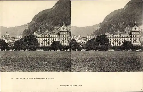 Stereo Ak Interlaken Kt. Bern Schweiz, La Höhsweg et le Marder