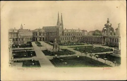 Ak Dresden Zentrum Altstadt, Inneres des Zwingers