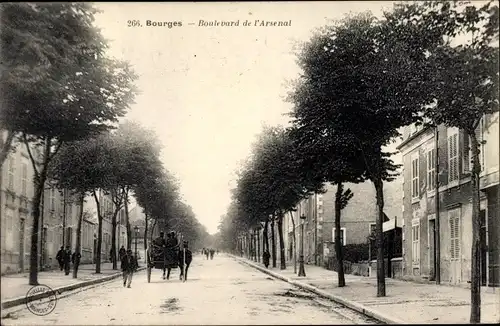 Ak Bourges Cher, Boulevard de l'Arsenal