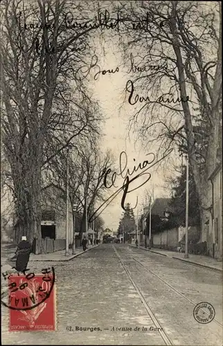 Ak Bourges Cher, Avenue de la Gare