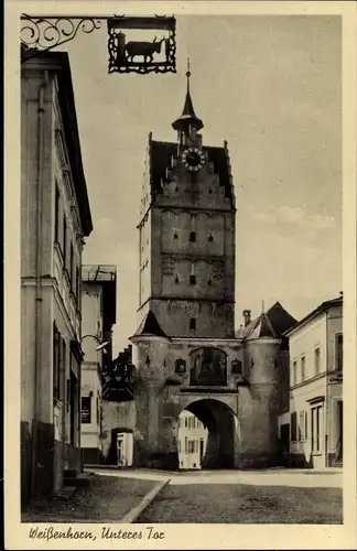 Ak Weißenhorn in Schwaben, Unteres Tor