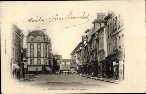 Ak Évreux Eure, Place du Grand Carrefour