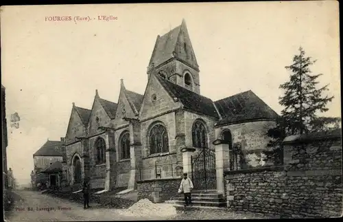 Ak Fourges Eure, L'Eglise