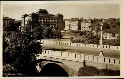 Ak Weimar in Thüringen, Viadukt, Stadtbild