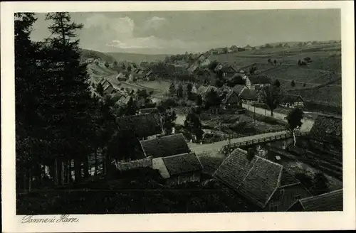 Ak Tanne Oberharz am Brocken, Panorama vom Ort