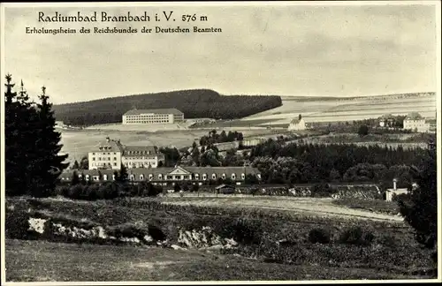 Ak Bad Brambach im Vogtland, Erholungsheim des Recihsbundes der Deutschen Beamten, Panorama