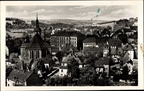 Ak Reichenbach im Vogtland, Panorama der Altstadt