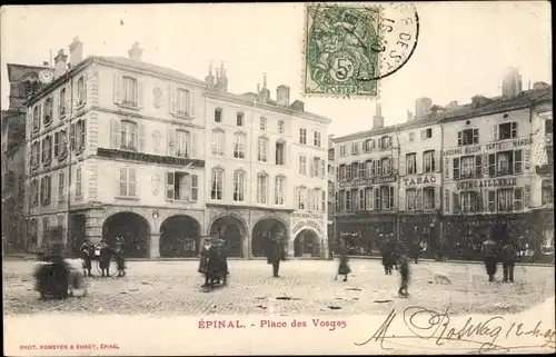 Ak Épinal Lothringen Vosges, Place de Vosges, Quincaillerie, Arkaden