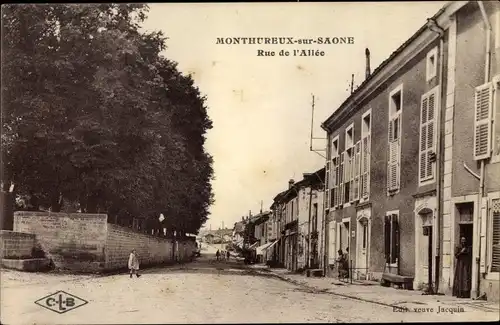 Ak Monthureux sur Saone Lothringen Vosges, Rue de L'Allee