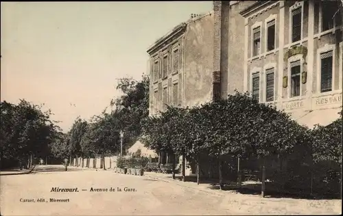 Ak Mirecourt Lothringen Vosges, Avenue de la Gare, Restaurant Le Pate