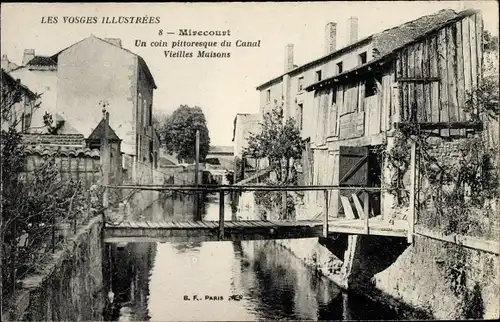 Ak Mirecourt Lothringen Vosges, Un coin pittoresque du Canal, Vieilles Maisons