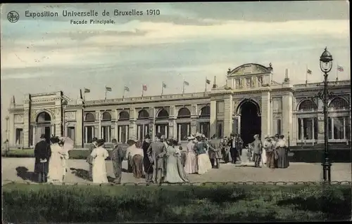 Ak Bruxelles Brüssel, Exposition Universelle 1910, Facade Principale