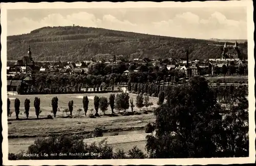 Ak Rochlitz an der Mulde, Totalansicht, Rochlitzer Berg